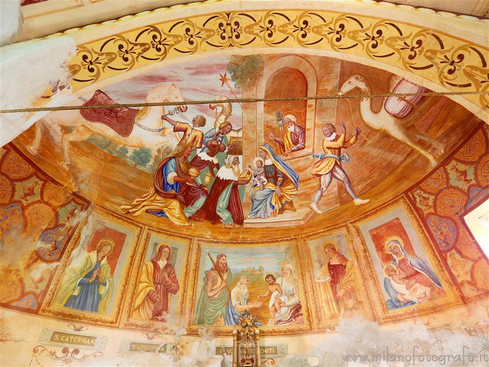 Andorno Micca (Biella) - Affreschi nell'abside della Cappella dell'Eremita
